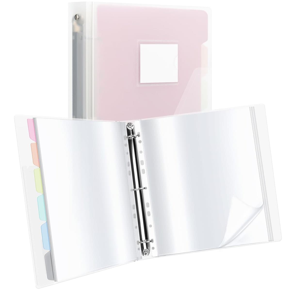 Uquelic 80-Pocket Clear Binder with Plastic Sleeves for Letter/A4 Size — image 1