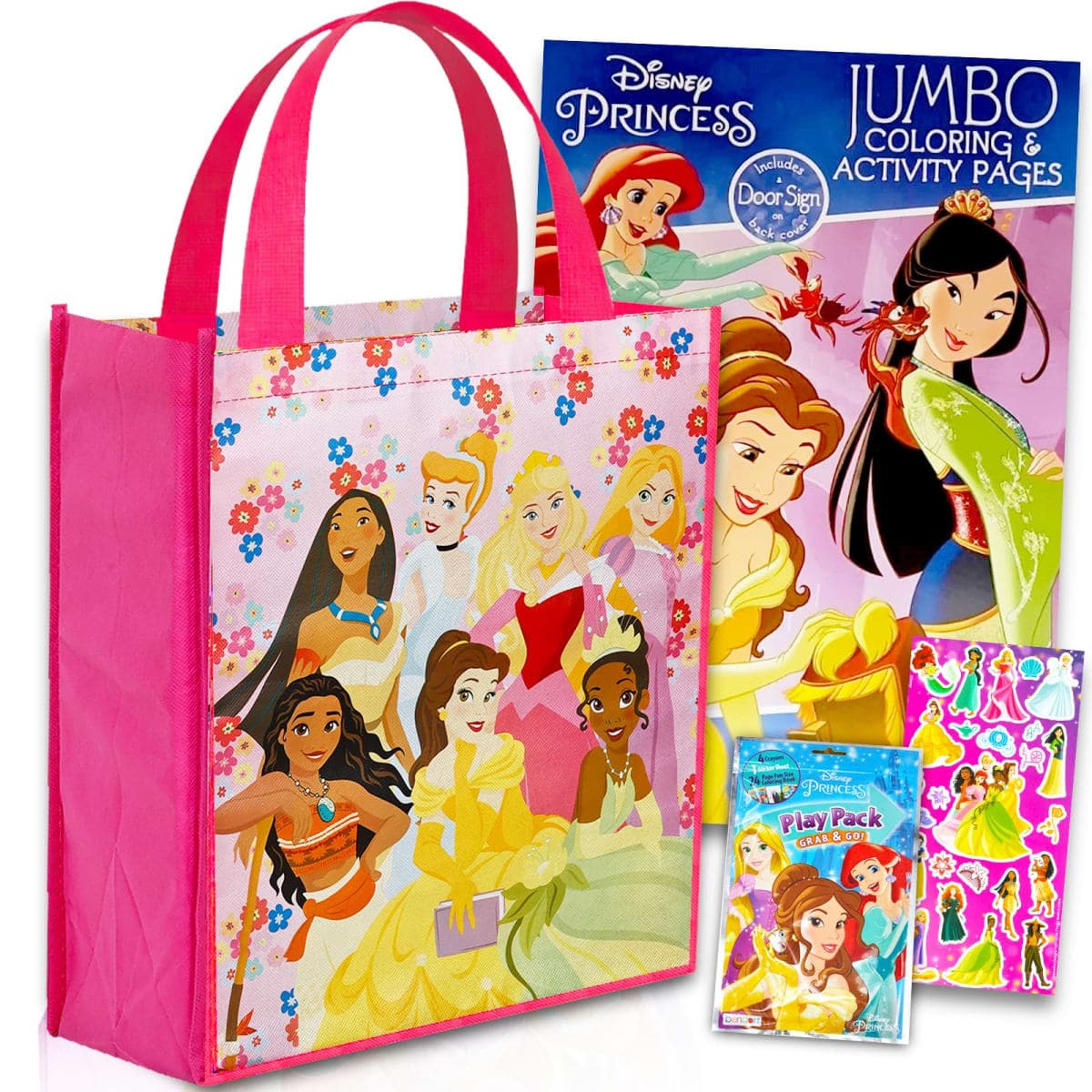 Disney Princess Travel Bag Activity Bundle - Disney Princess Tote Bag Set for Kids with Princess Coloring Book, Princess Stickers, and More (Disney Princess Bag for Girls). — image 1