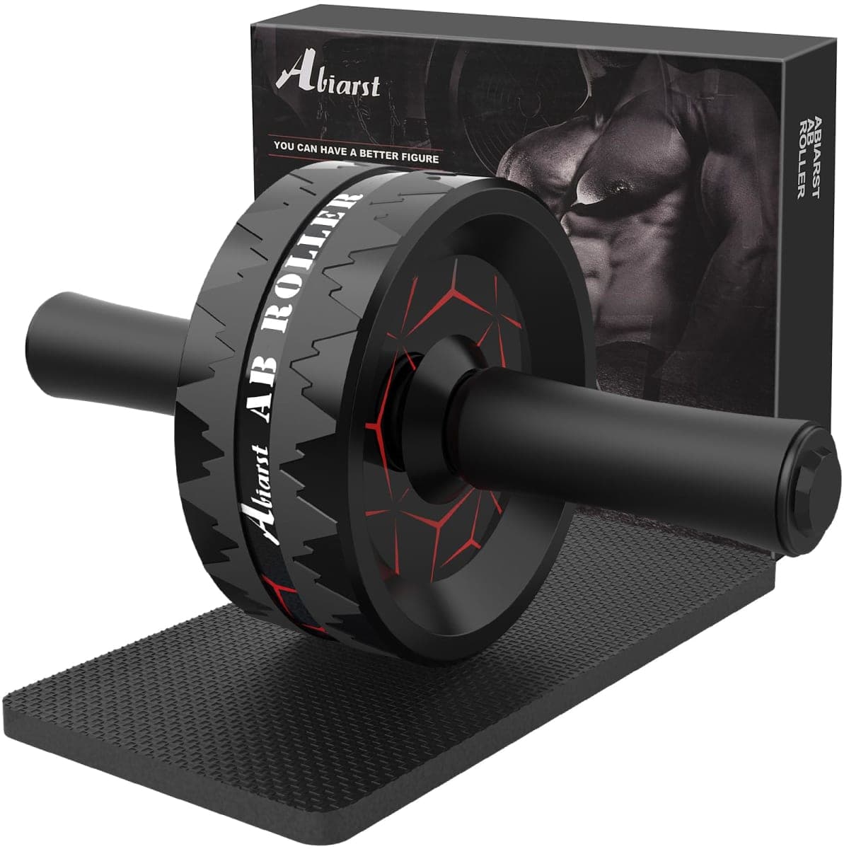 Abiarst Ab Roller Wheel, Abs Workout Equipment for Abdominal & Core Strength Training, Home Gym Exercise Wheels for Men Women, with Knee Pad Accessories — image 1