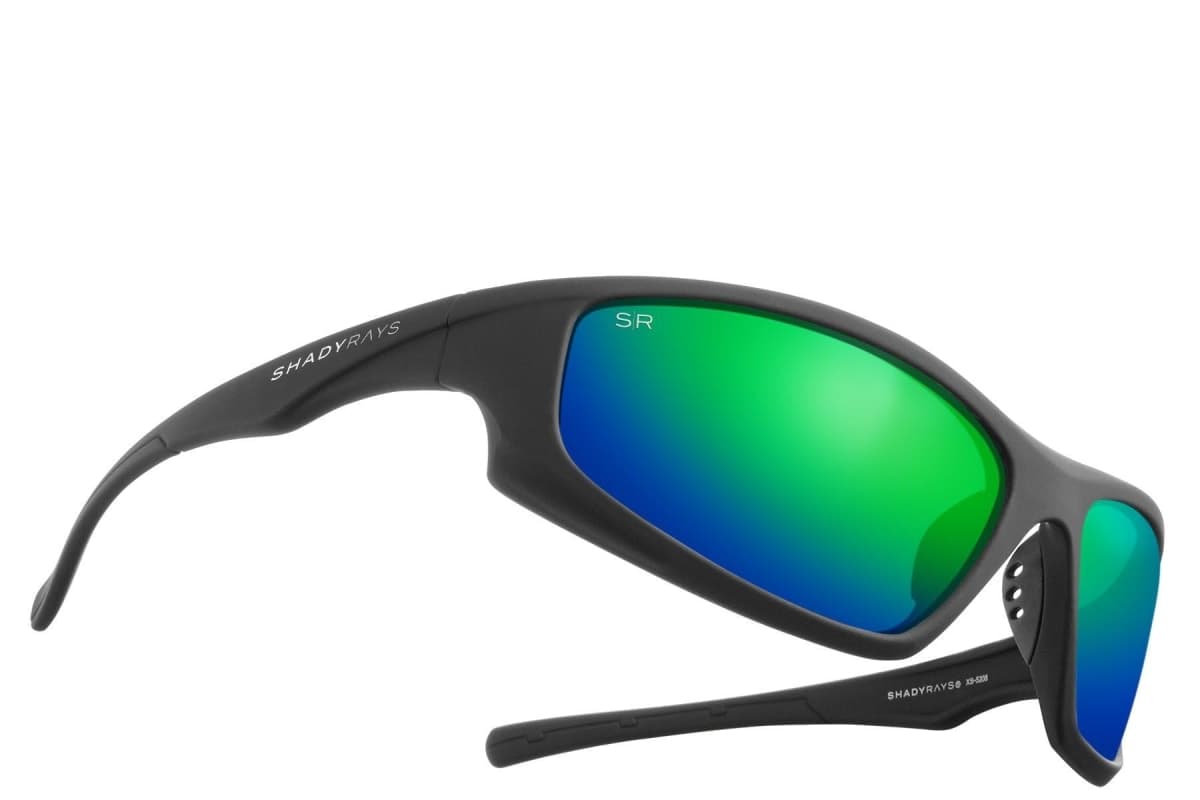Shady Rays Polarized Sport Sunglasses X Series, Black, Emerald — image 1