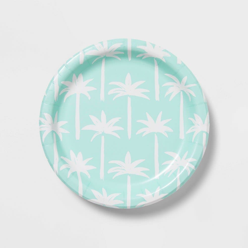 20ct 6.75" Paper Snack Plates Palm Tree - Sun Squad™ — image 1
