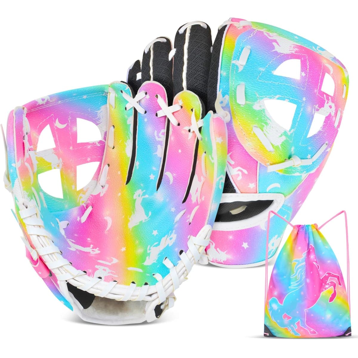 Ausletie Kids Baseball Glove,Softball Gloves,Baseball Softball Mitt for Kids Girls Toddlers, Tee Ball Glove for Training and Beginner Play, Left Hand Glove, Right Hand Throw — image 1