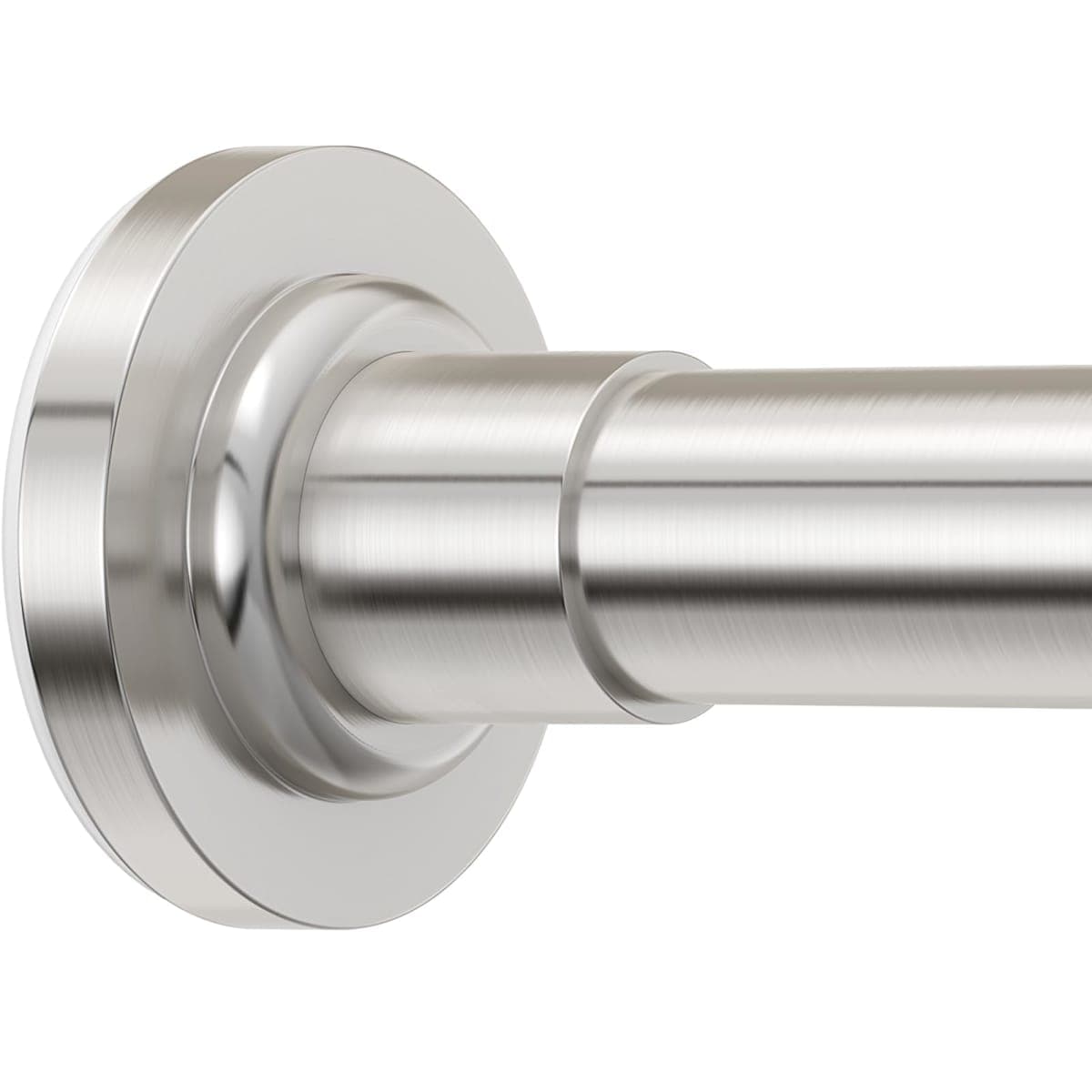 SUNALLY Shower Tension Curtain Rod for Bathroom No Drilling 32-75in, Nickel — image 1