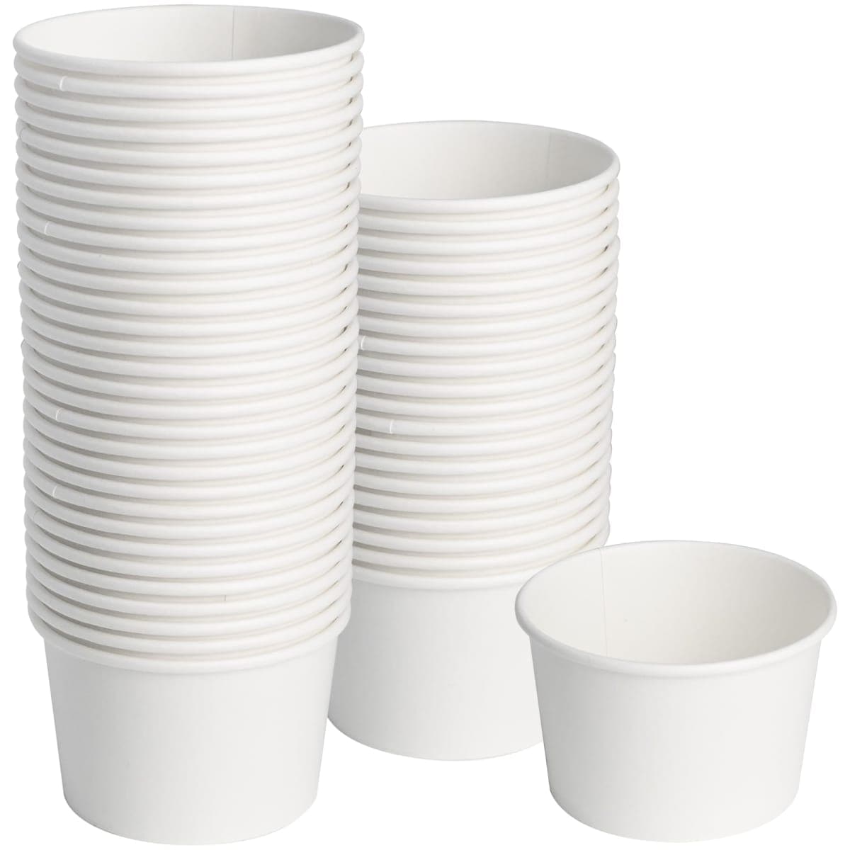 ESSENTIAL Paper Ice Cream Cups, 50 Pcs 8oz Paper Snack Bowls — image 1