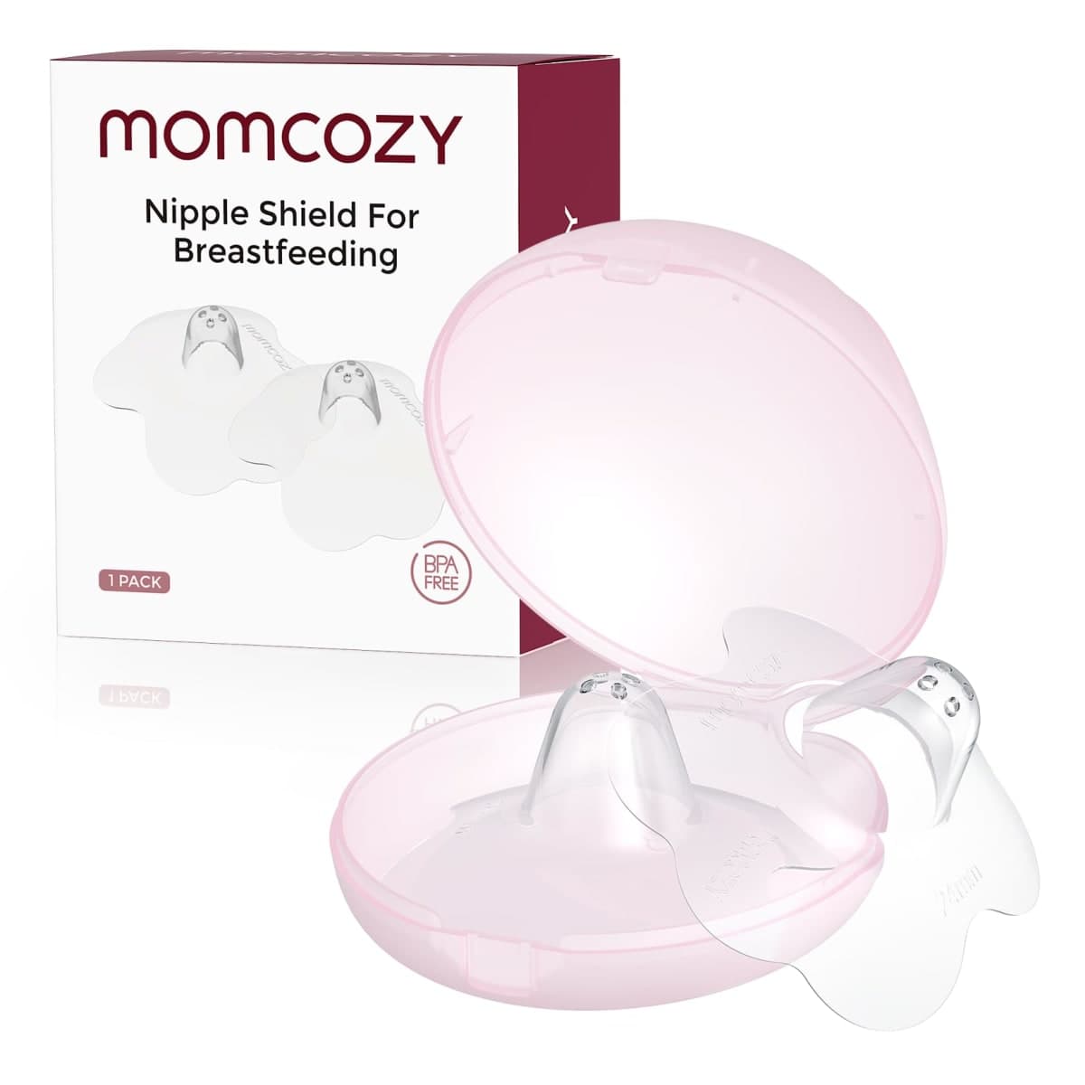 Momcozy Nipple Shields for Breastfeeding Newborn, Flower Shaped(1, 24mm) — image 1