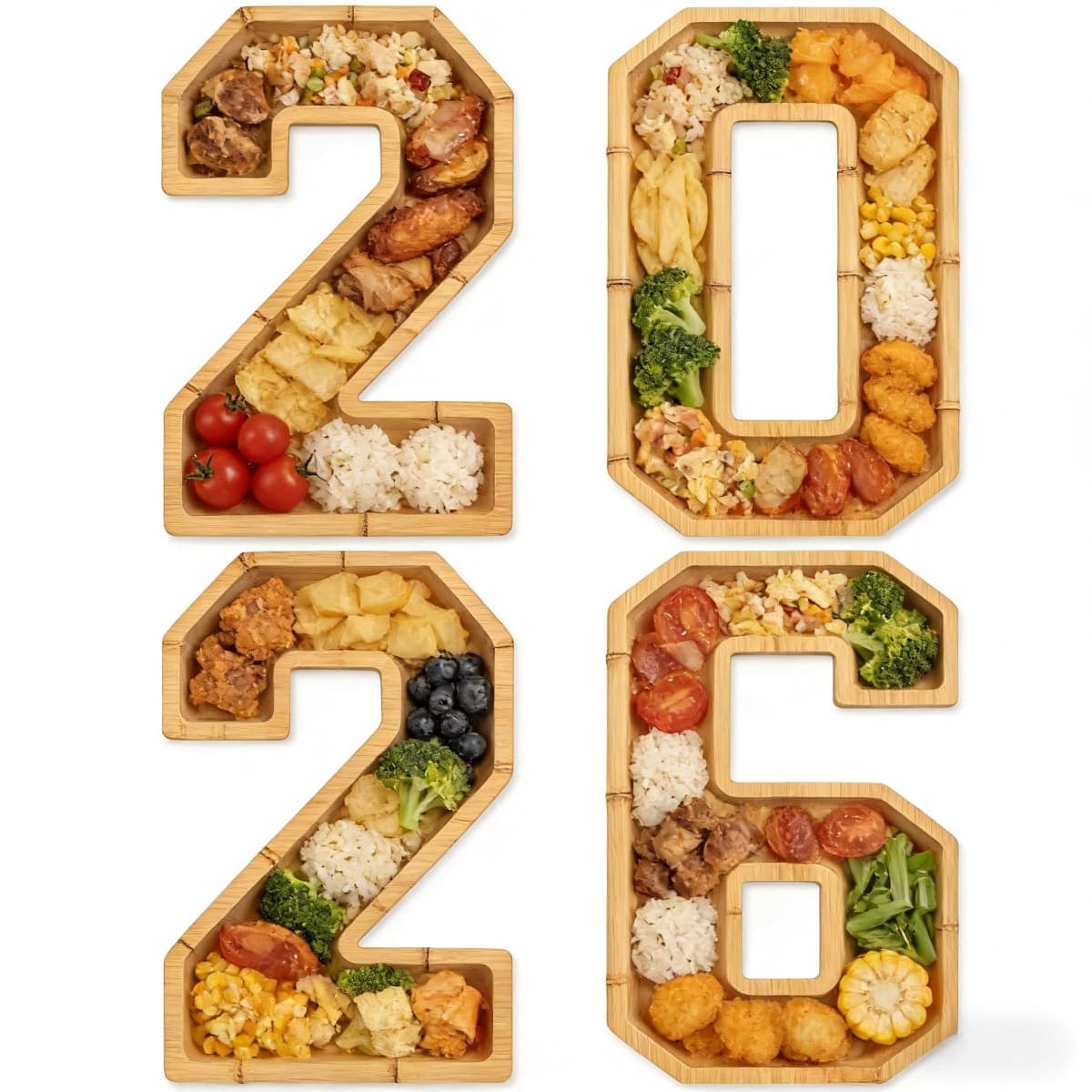 2026 Graduation Party Decorations Numbers Charcuterie Board Box - Bamboo Tray for Graduation Centerpieces - Class of 2026 Table Decoration for College High School — image 1