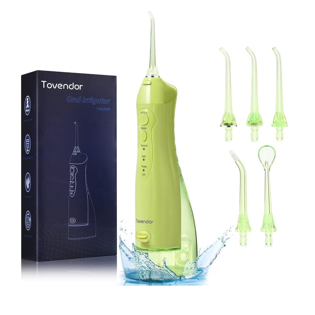 TOVENDOR Electric Water Dental Flosser Teeth Pick, Cordless Oral Irrigator — image 1