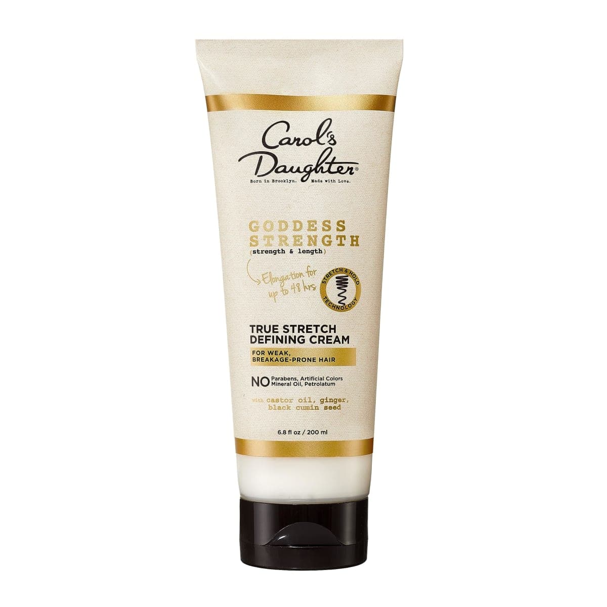 Carol's Daughter Goddess Strength True Stretch Defining Hair Cream with Castor Oil, Moisturizing Hair Care to Define Curly and Wavy Hair for Up To 48HR, 200ML — image 1