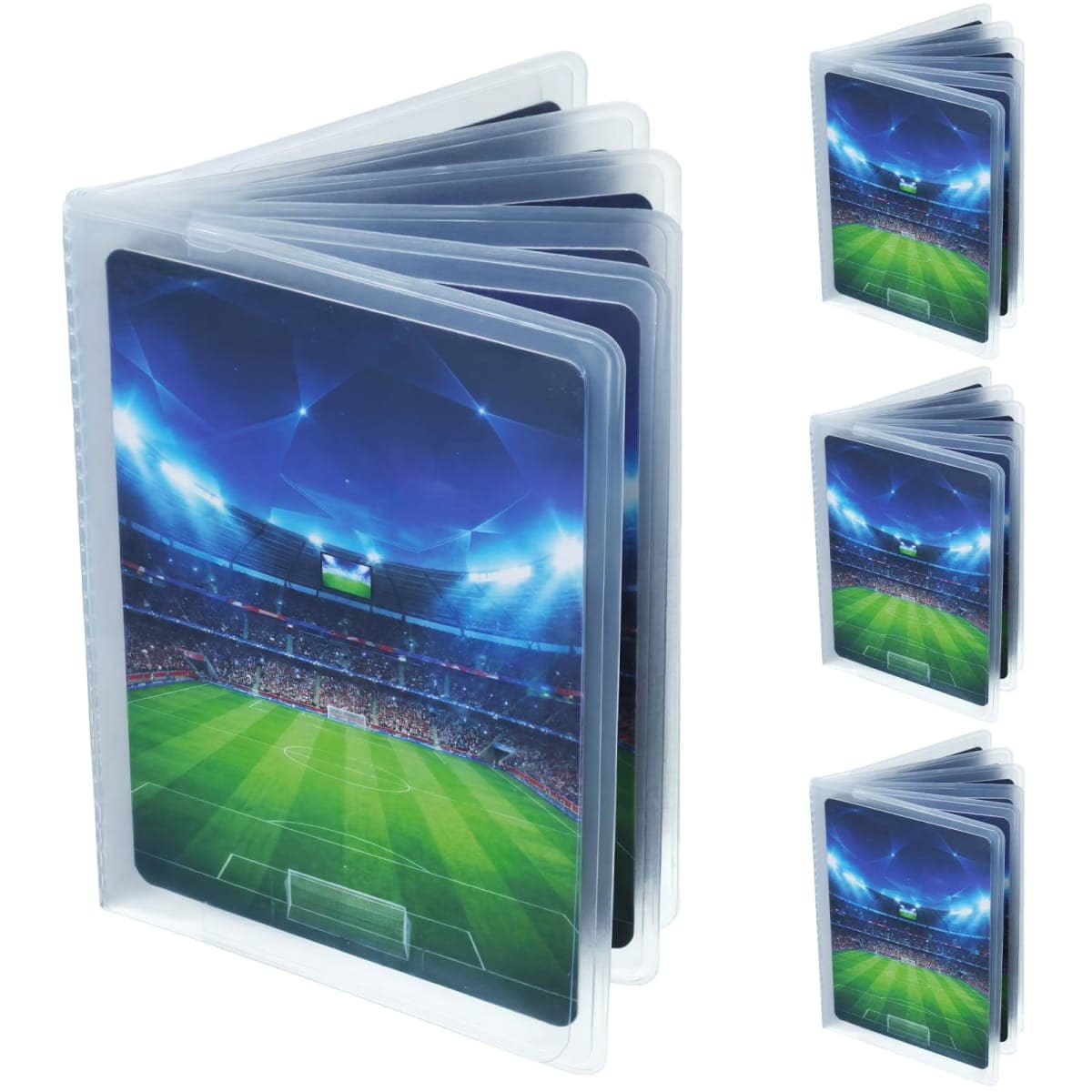 Chivao 4 Packs Wallet Insert Plastic Credit Card Holder Wallet Credit Card Sleeves for Photo Insert for Bifold or Trifold(6 Pages 6 Slots, 10 Pages 10 Slots, 10 Pages 20 Slots) — image 1