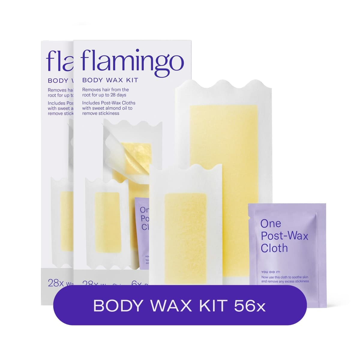 Flamingo Wax Strips for Hair Removal, Women's Body Wax Kit, Pack of 2 — image 1