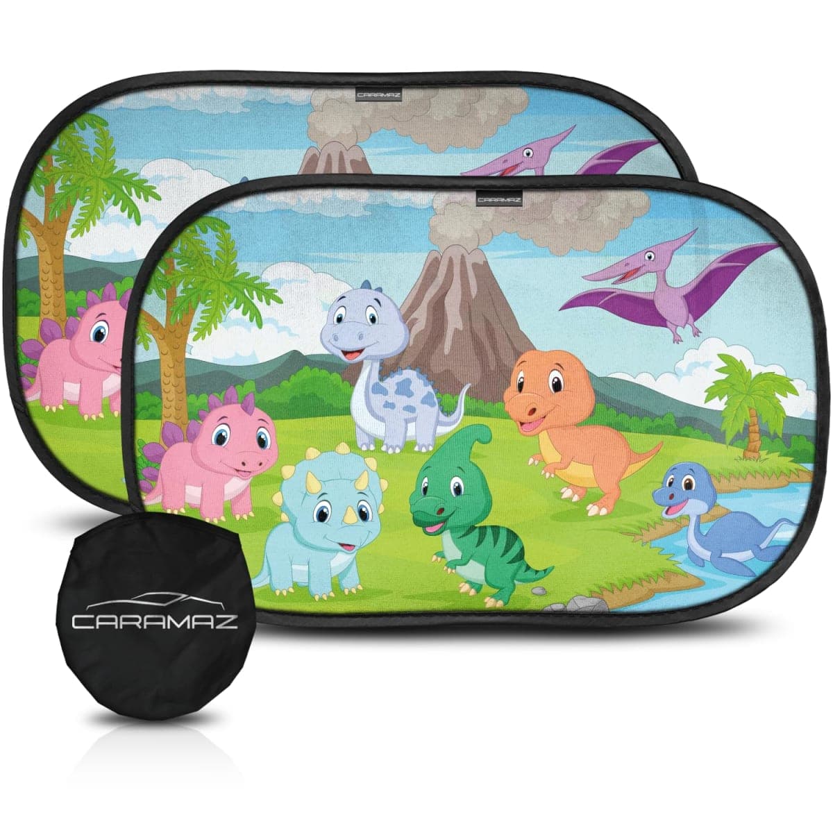 CARAMAZ Car Window Shade for Baby with Certified UV-Protection 2 Pack - 20"x12" OPTIDARK — image 1
