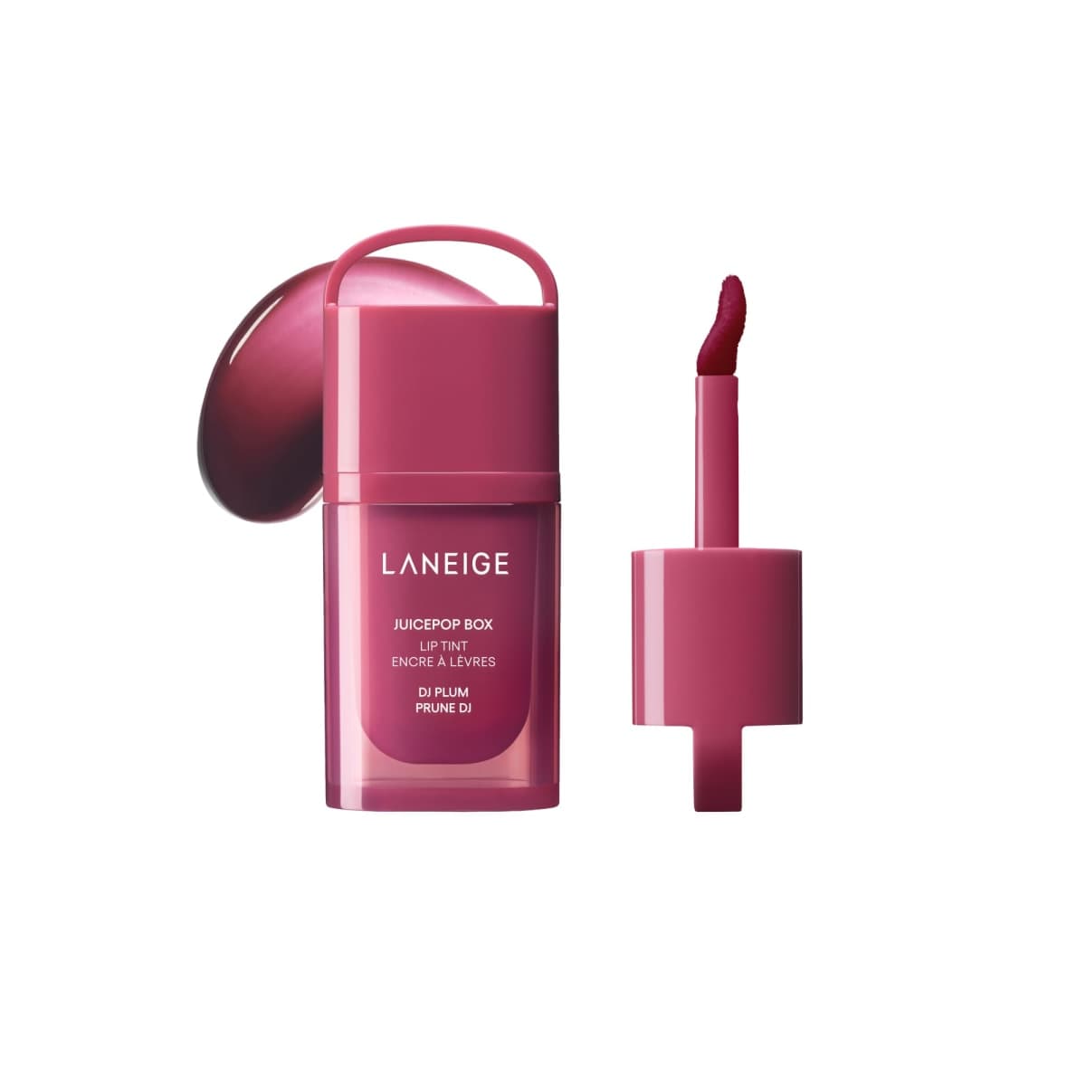 LANEIGE JuicePop Box Lip Tint: 12‑HR Hydrating Lightweight Stain with Buildable Juicy Color & Nourishing Shine, a K‑Beauty Lip Essential for Long‑Lasting Comfort, DJ Plum — image 1