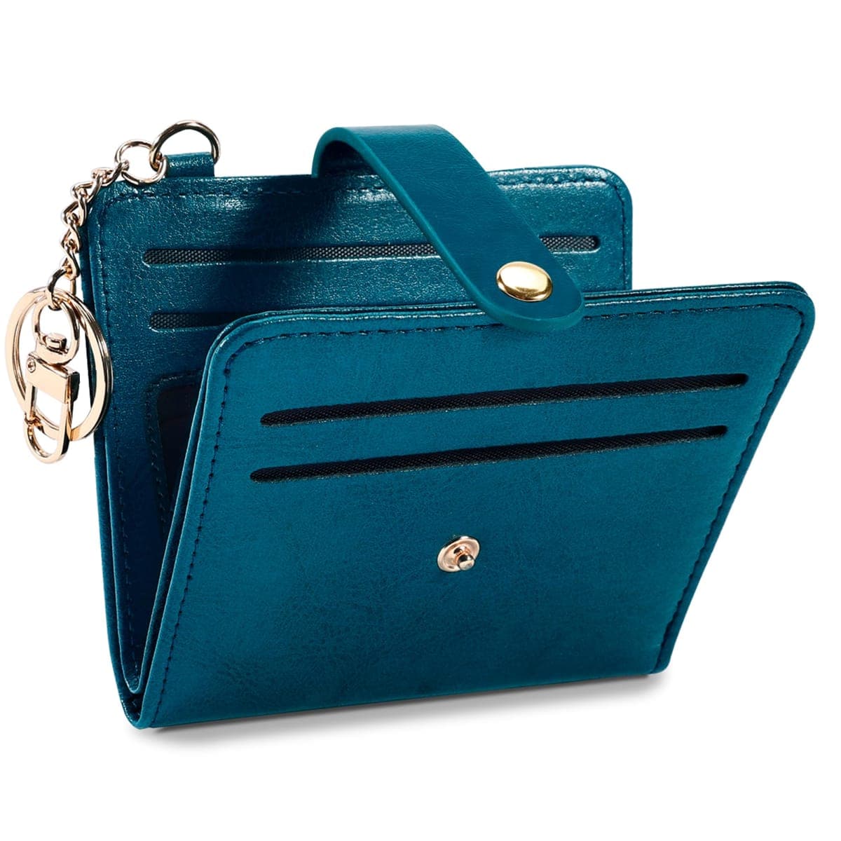 Airkit Small Wallet Women RFID, PU Leather Card Holder with Keychain — image 1