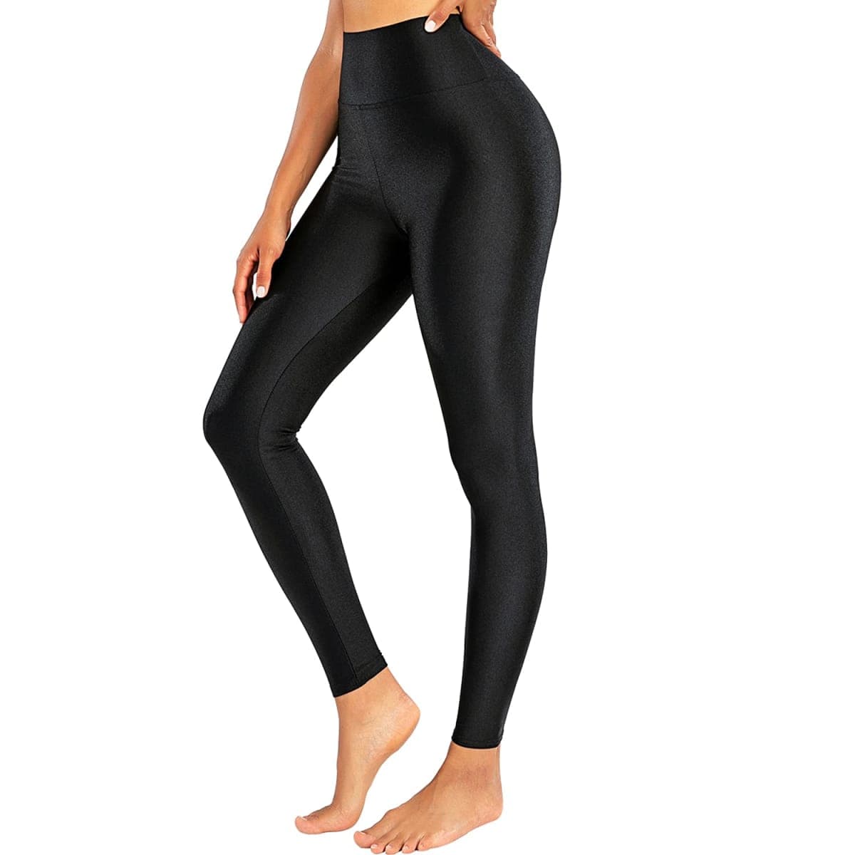 Sghenr Women High Waist Tummy Control Yoga Pants Sports Leggings Black S — image 1