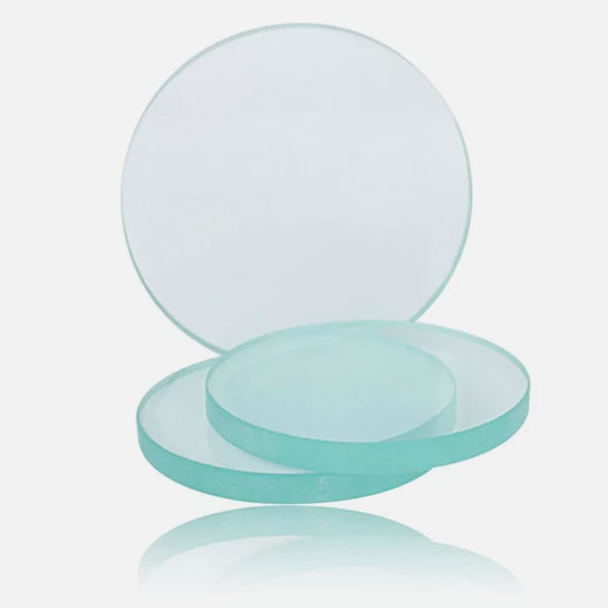 Gixufueo Dia. 0.98"(25MM) Flat Round Tempered Glass Round Polished Edge Glass 0.07" (2MM) Thickness Glass Lens 2PCS — image 1
