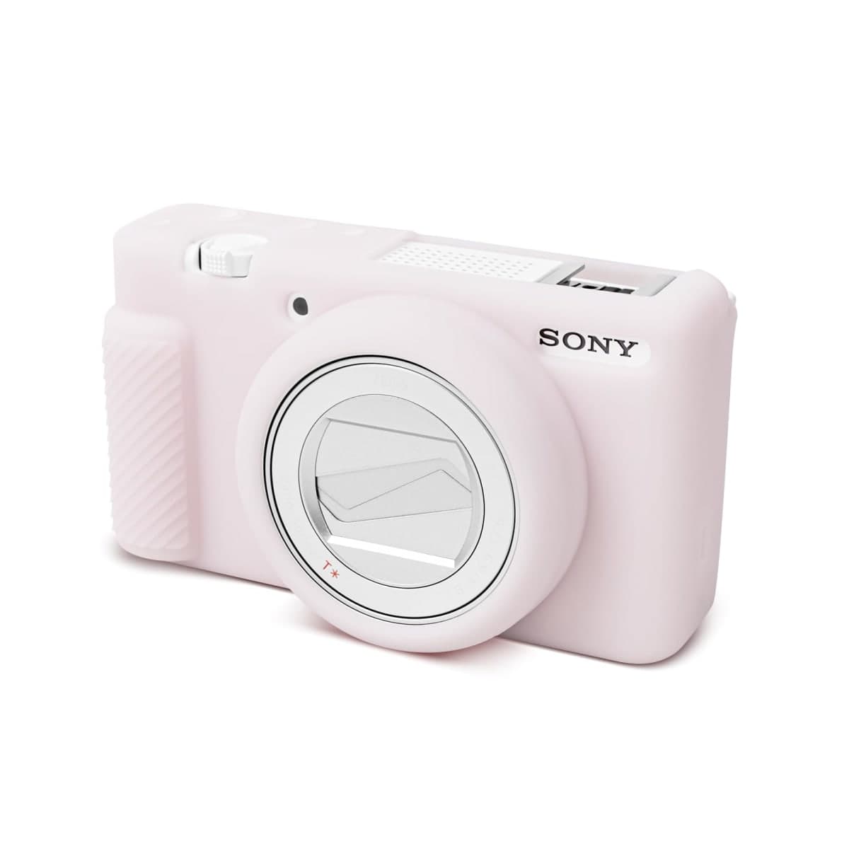 Rieibi ZV-1F Camera Case, Soft Silicone Protective Case for Sony ZV1F/ZV-1M2/ZV-1 Mark II (NOT for ZV1) Vlog Camera, Lightweight ZV1F Cover - Pink White — image 1