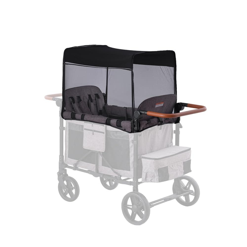 SeedFuture Mosquito Net Cover Compatible with W4 Stroller Wagon, Black — image 1