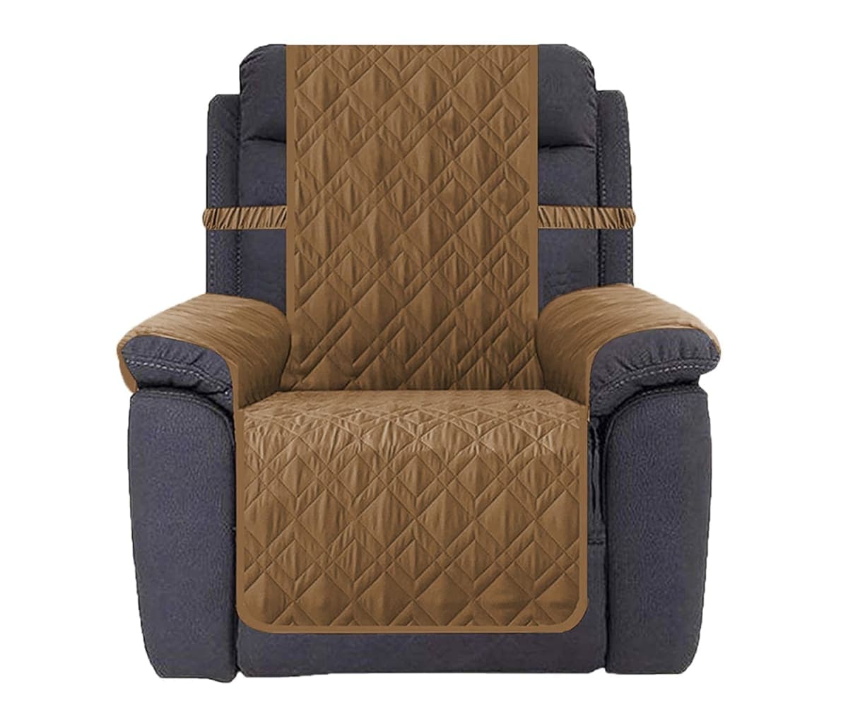 Ameritex Waterproof Nonslip Recliner Cover Stay in Place, Dog Chair Cover Furniture Protector, Ideal Recliner Slipcovers for Pets and Kids (Camel, 30") — image 1
