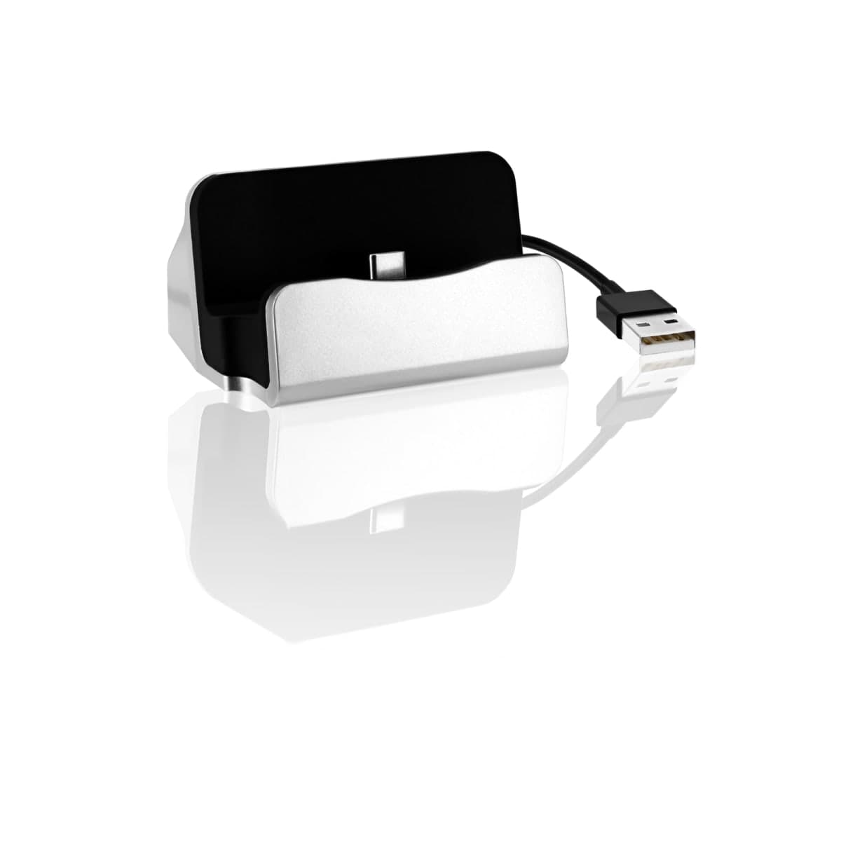 Type-C Charger Dock, BENACES Non-Slip Vertical Silver USB-C Charging Dock Stand Cradle for iPhone15 Series, Samsung Galaxy S8, Note8, LG G5 G6 V20, HTC 10, and Other Type C Devices — image 1
