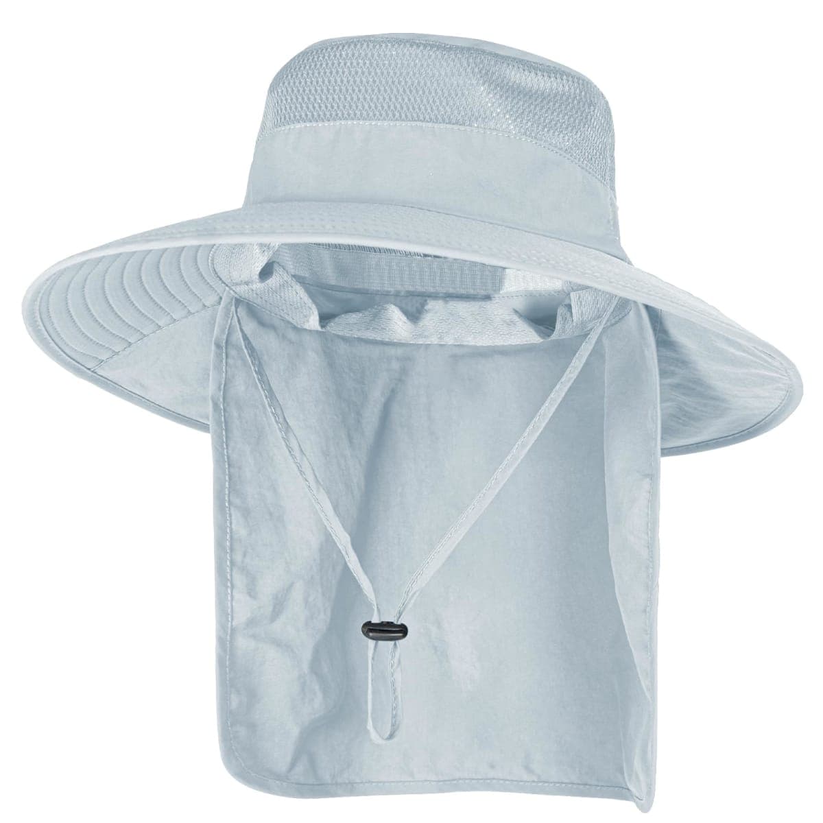 ZOORON Sun Hats for Men Women Fishing Hat UPF 50+ Breathable Wide Brim Bucket Hats Summer UV Protection Safari Hat with Neck Flap Light Grey — image 1