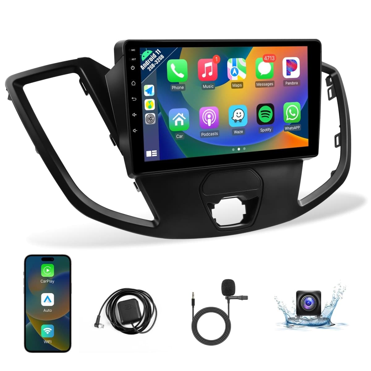 Naifay Android Radio for Ford Transit 2013 2014 2015 2016 2017 2018 2019 — image 1