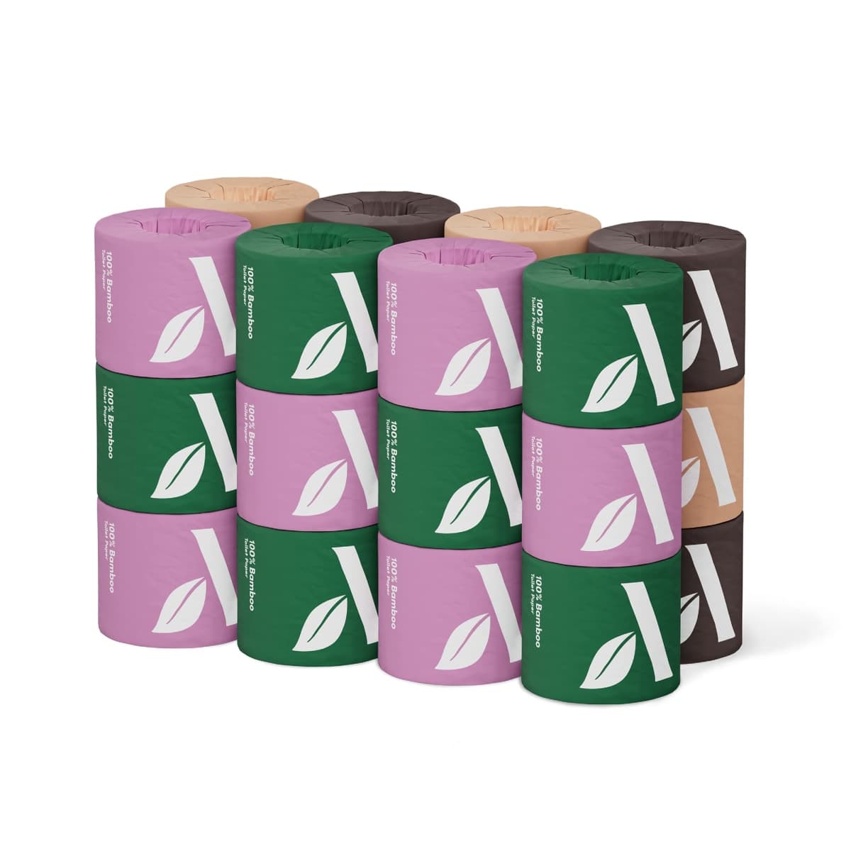 Amazon Aware Bamboo 3-Ply Toilet Paper, Unscented, 24 Rolls, FSC Certified, 350 Sheets, 8400 Count, Pack of 24, Plastic-Free — image 1