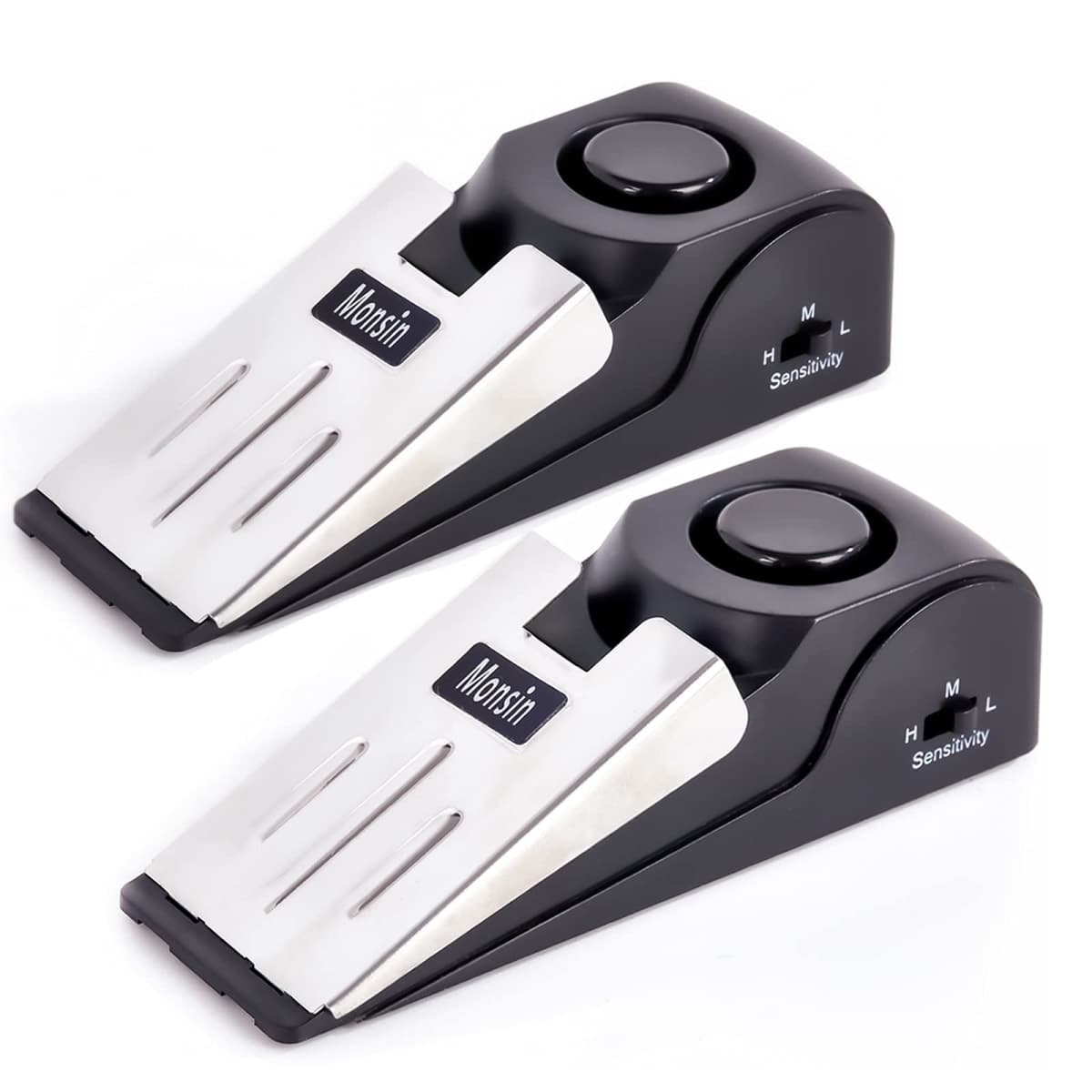 Door Stop Alarm, Door Stopper with 120DB Security Alarm, Floor Wedge Doorstop for Travel Apartment Home House (Pack of 2) — image 1