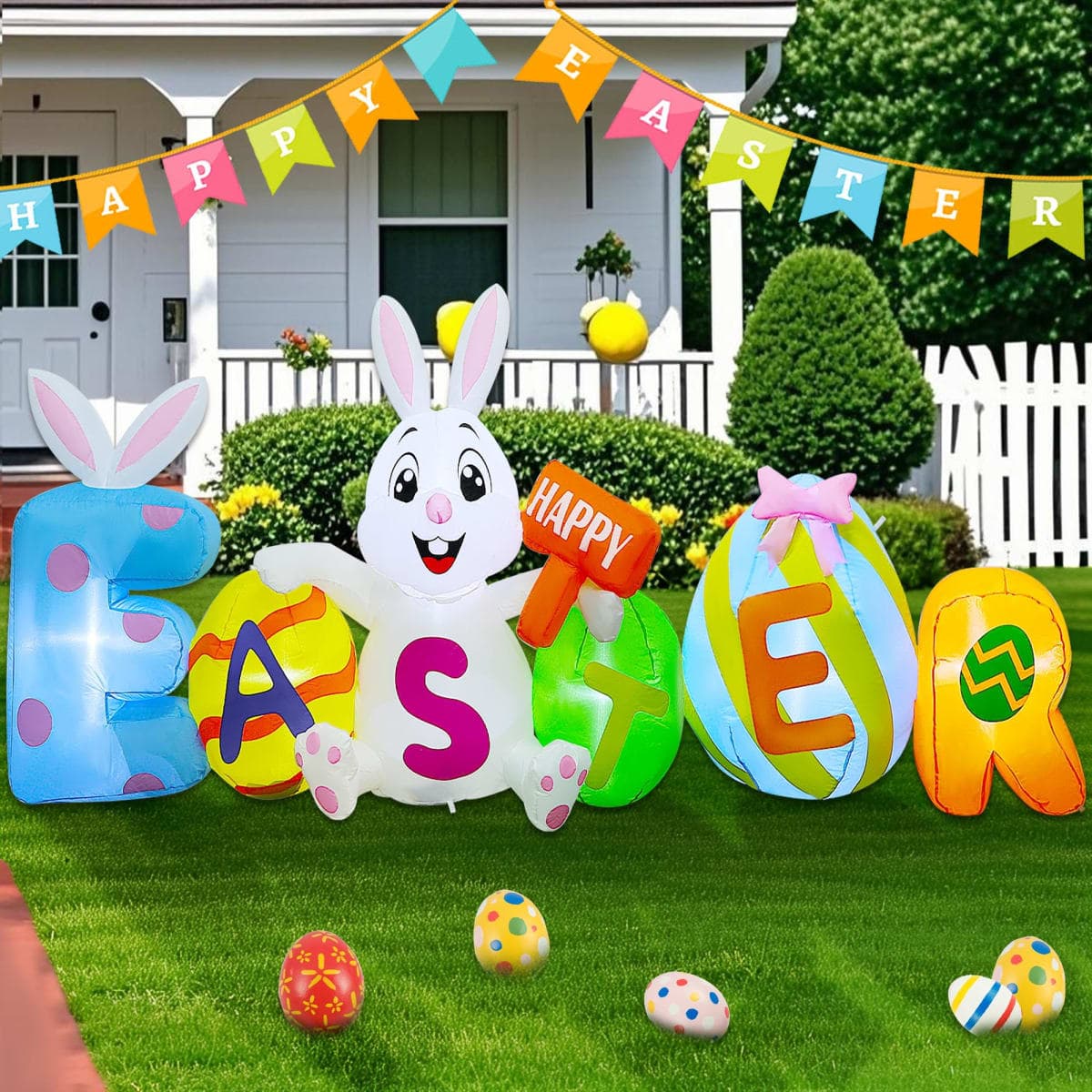 Joliyoou 8FT L Easter Inflatable Yard Decoration — image 1