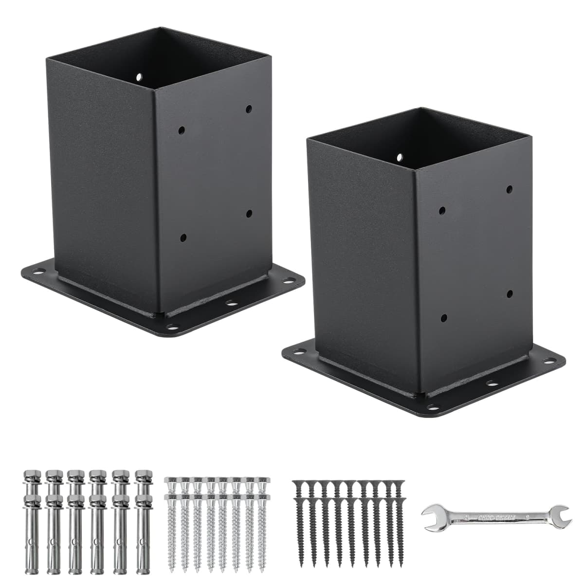 AXWHYS 4"x 4" Post Base 2 Pcs|(Inner Size 3.6x3.6) Post Anchors| — image 1
