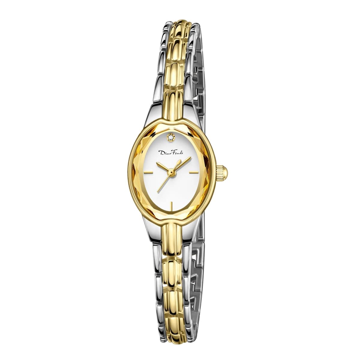 Diaofendi Gold Watches for Women Easy Read Ladies Quartz Wrist Watches with Small Vintage Bracelet, Silver shell-silver — image 1