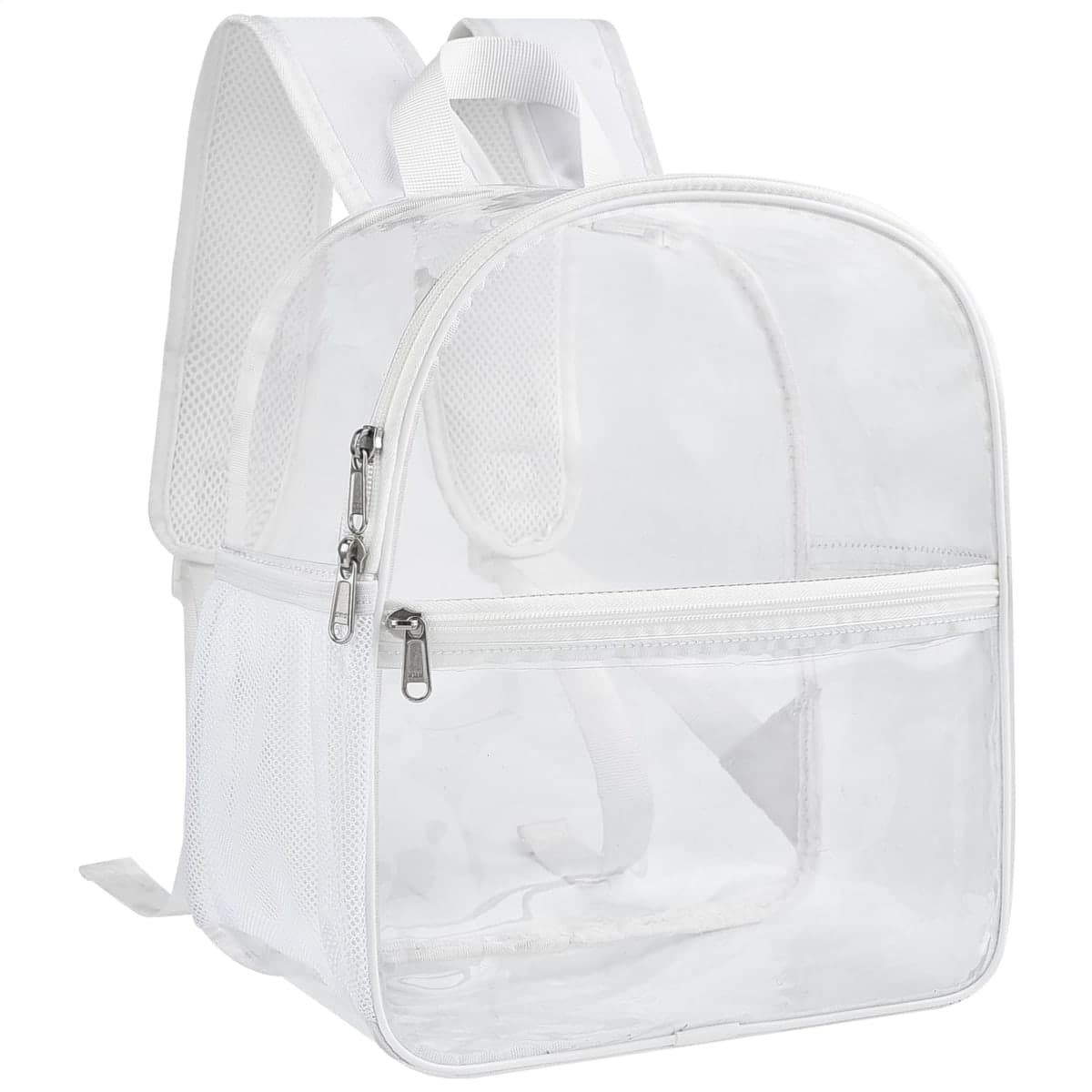 Paxiland Clear Backpack Stadium Approved, 12x10.5x6 Inches Clear School Bag, White, 12x10.5x6 inches, Backpacks — image 1