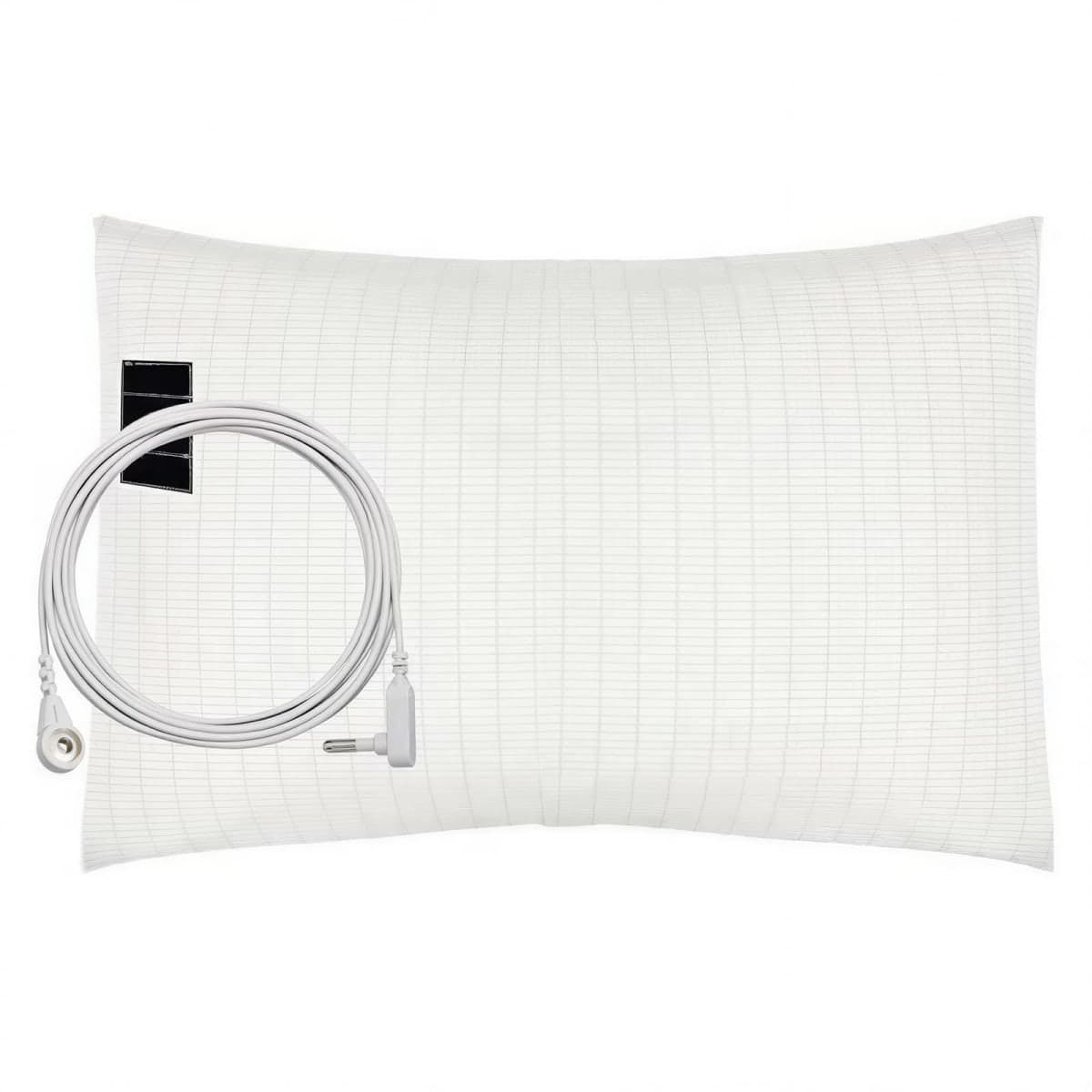 LOYDBDT Grounding Pillowcase King Size with 10% Silver Fiber & Soft Cotton,Grounding Pillow Case with 15ft Grounding Cord,Grounding Pillow Cover for Better Sleep Improve Energy(White, 20x36in) — image 1