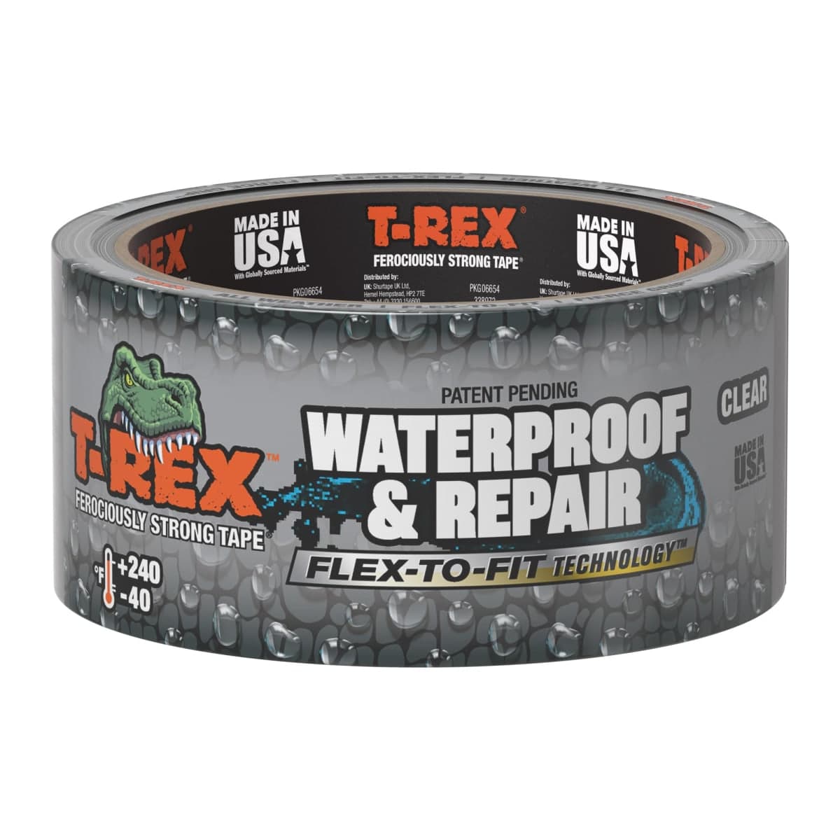 T-Rex Waterproof and Pool Repair Tape - Patch Pool Liner No Kit Needed, Permanent, Works Underwater, Sticks to Wet Surfaces - Clear, 1.88" x 30 ft. (Pack of 1) — image 1