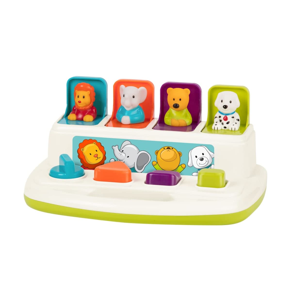 Battat Pop-Up Toy, Pop-Up Pals Cause-and-Effect Animal Toy, Toddler, 4 Pals — image 1