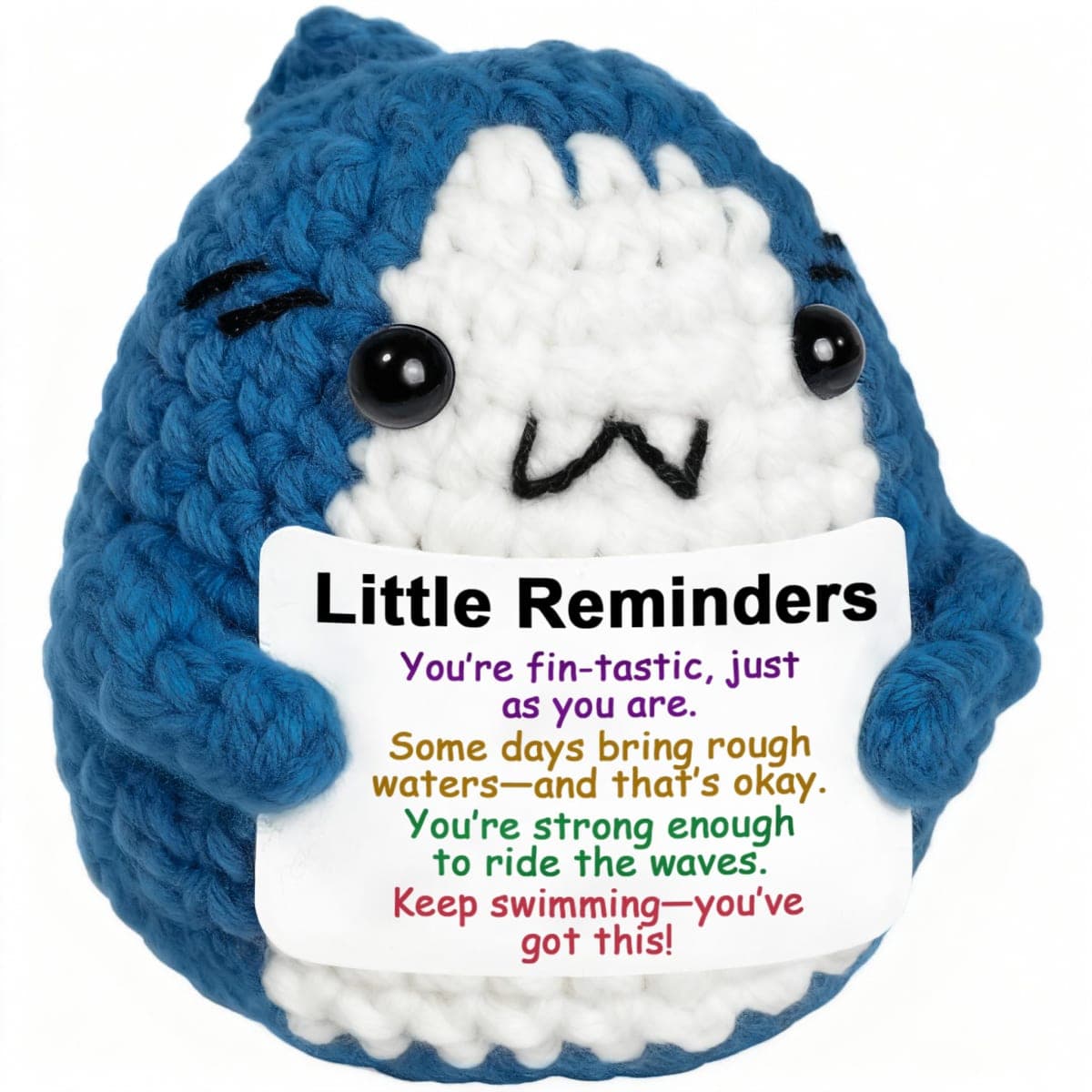 Positive Animals Crochet Shark Gift – Emotional Comfort Shark Plush — image 1