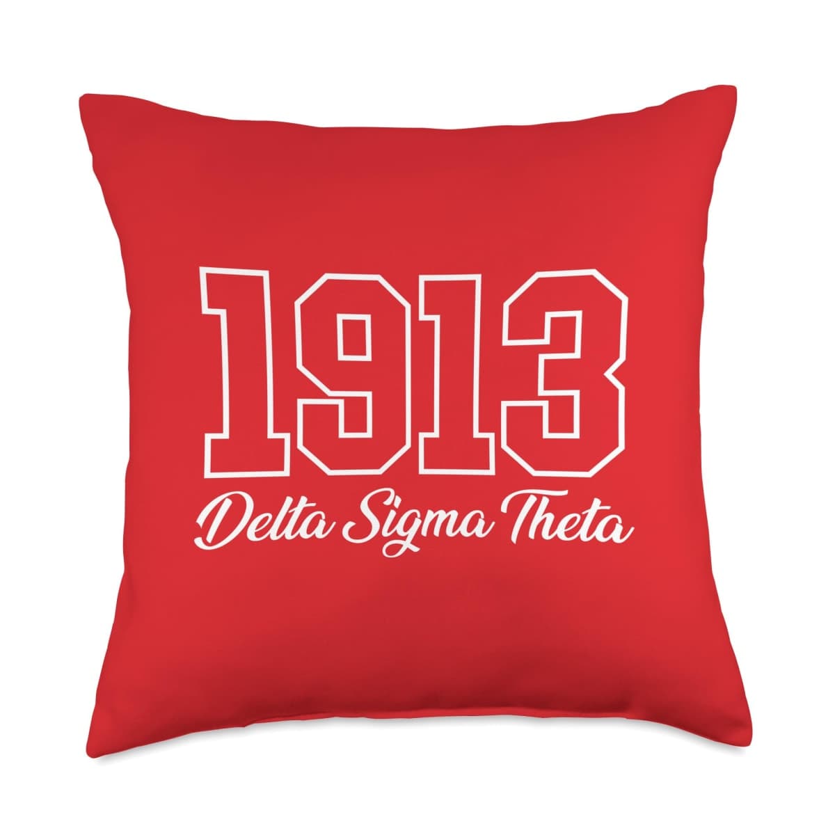 Delta Sigma Theta Sorority Paraphernalia, Delta 1913 HBCU Throw Pillow — image 1