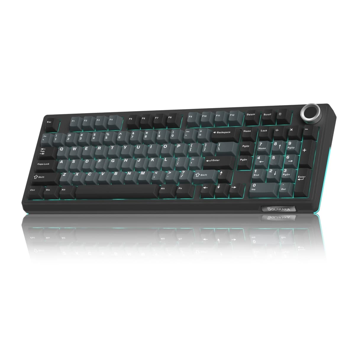 SOLAKAKA KI99 Pro Wireless Mechanical Keyboard with Quiet Switch, Hot Swappable Pre-Lubed Switches with RGB Backlit, Gasket Structure Computer Gaming Keyboard (BlackBlue, Silent Switch) — image 1