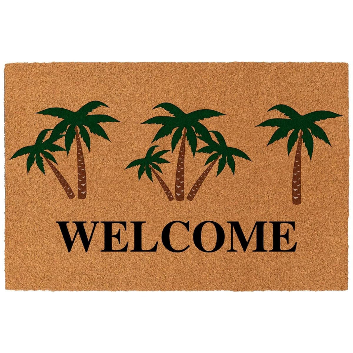 Nialnant Coir Door Mat with Heavy Duty Backing, Lavender Welcome Doormat Outside Entrance, Welcome Mats for Front Door, Pet-Friendly Outdoor Doormats 16" x 24" — image 1