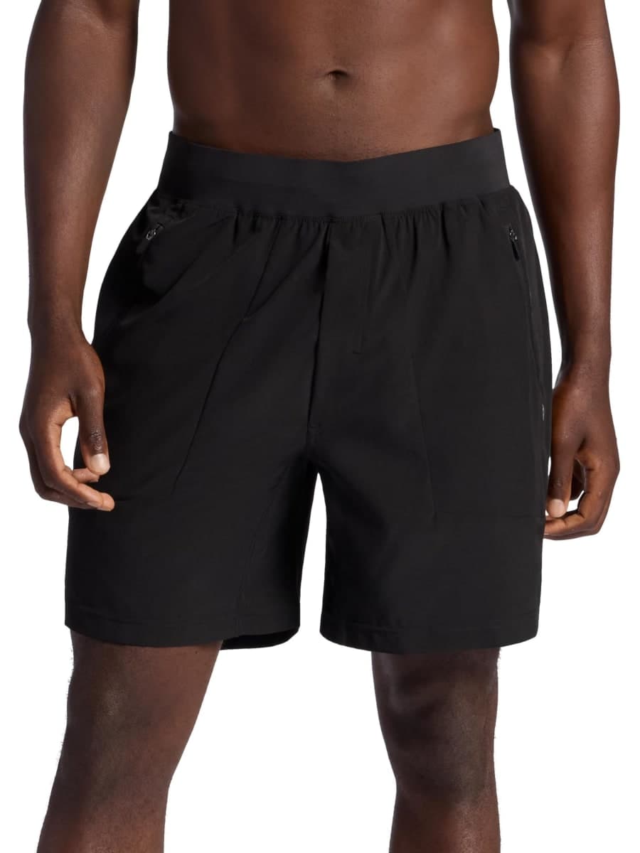 Gaiam Men’s Nomad 7” Short, Standard Fit, Stretch Lightweight Material, Moisture-Wicking, Black, Large — image 1