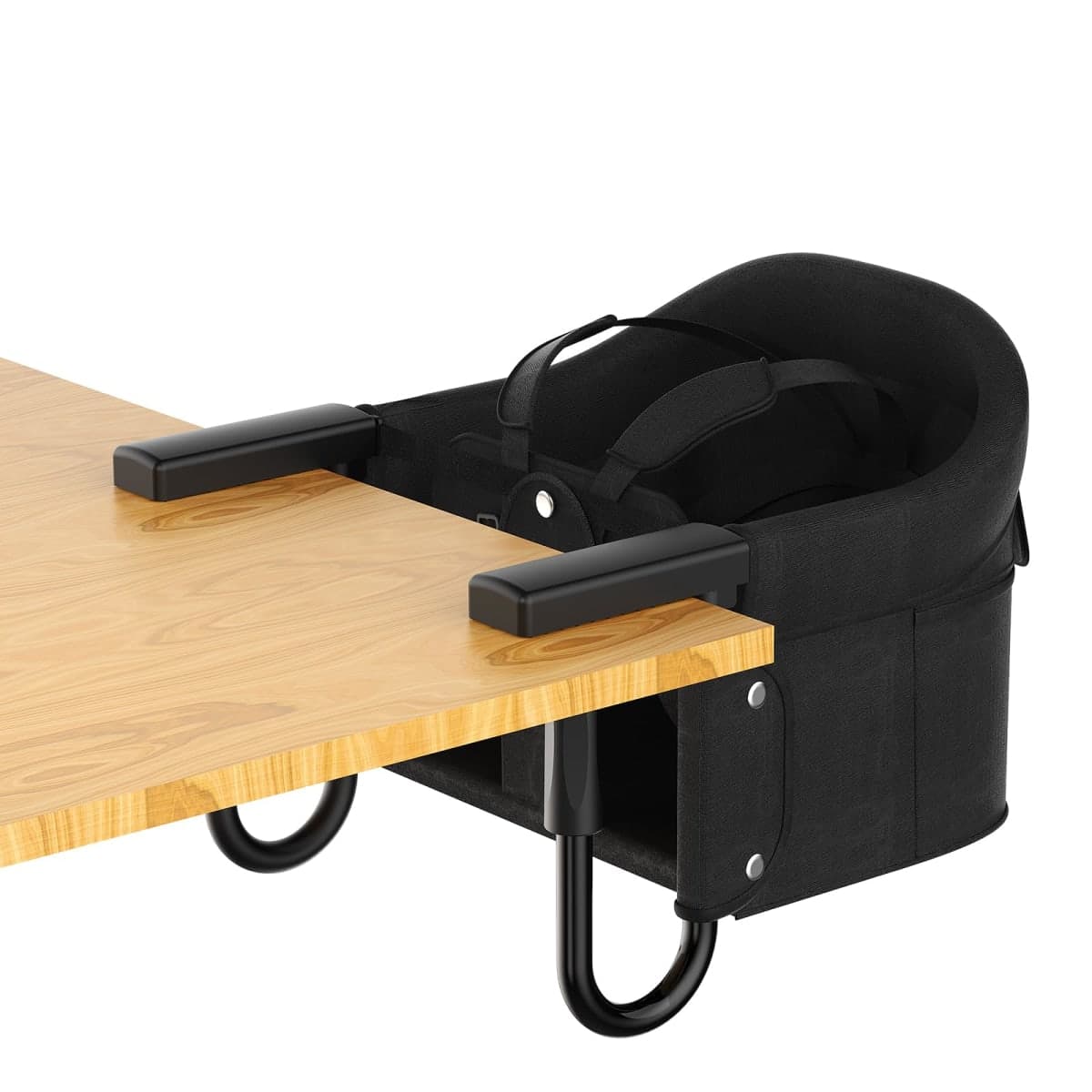 Portable Hook On High Chair for Babies & Toddlers from 6-36 Months,Clip On Baby Seat for Table,Fits Tables 0.8" to 3.5" Thick,Easy Clean Feeding Chair with Carry Bag for Travel,Black — image 1