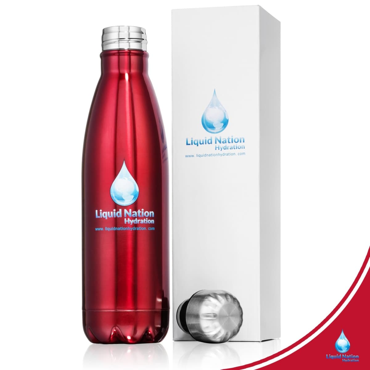 Insulated Cold/Hot Drip Free Stainless Steel Water Bottle 16 oz. by Liquid Nation Hydration — image 1
