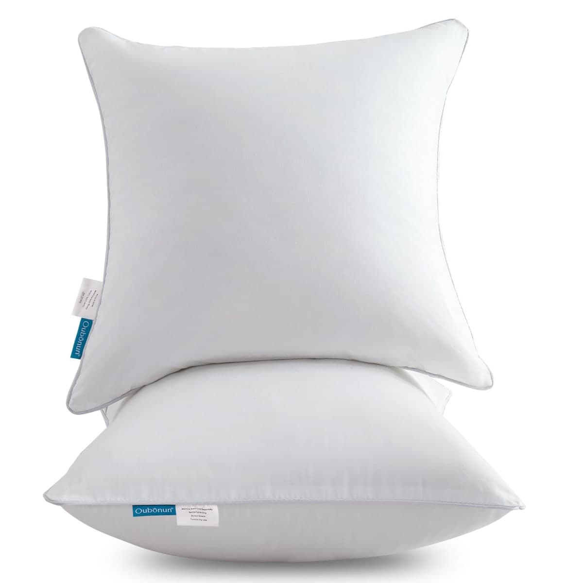 Oubonun 22 x 22 Throw Pillow Inserts Set of 2 with 100% Cotton Cover — image 1