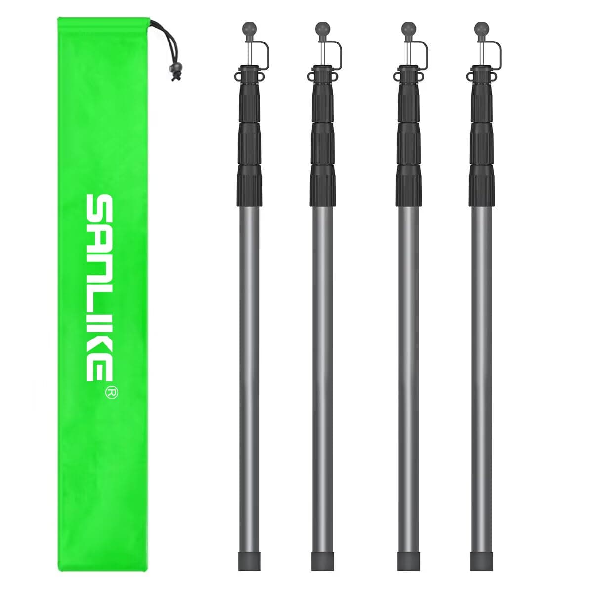 SANLIKE Aluminum Tent Poles for Tarp, 8.2' Telescoping Poles Set of 4 — image 1