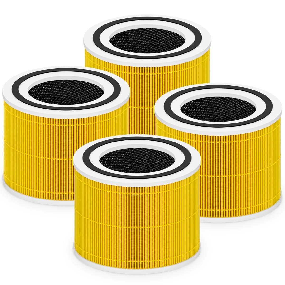 Core 300 Pet Care Replacement Filter for LEVOIT Core 300, Core 300S and Core 300-P Air Purifier, 3-in-1 H13 True HEPA Filter Replacement, Compared to Part # Core 300-RF-PA, 4 Pack, Yellow — image 1