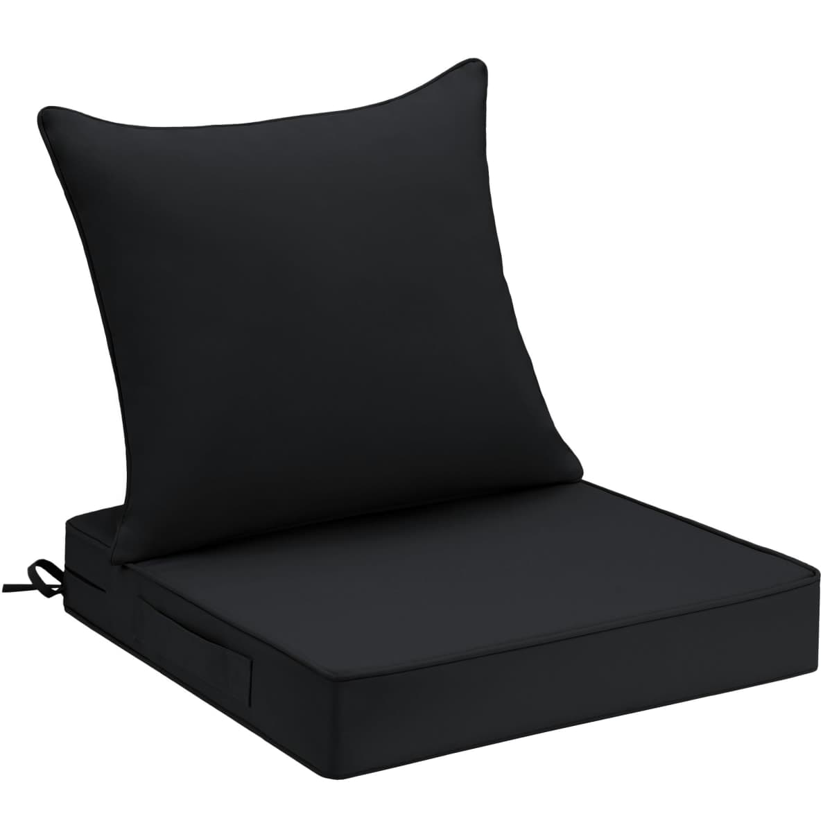 UNIKOME 24x24x4 Inch Outdoor Chair Cushions Set - Waterproof Patio Cushions for Outdoor Furniture with Removable Cover, Ties & Handle, Deep Seat Patio Cushions for Sofa Couch - Flamingos — image 1