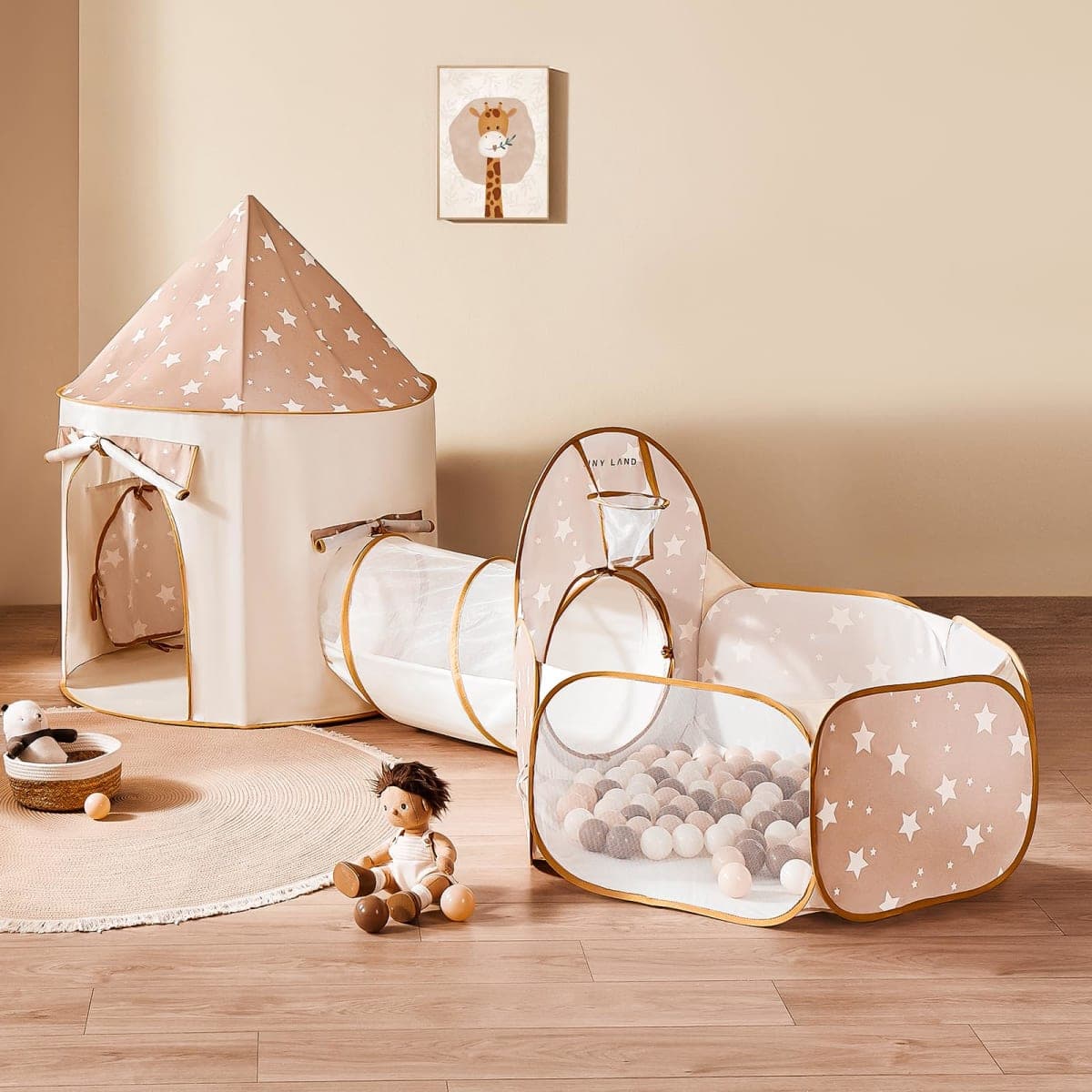 Tiny Land Kids Play Tent with Tunnel, Pop-Up Tent & Ball Pit for Toddlers — image 1