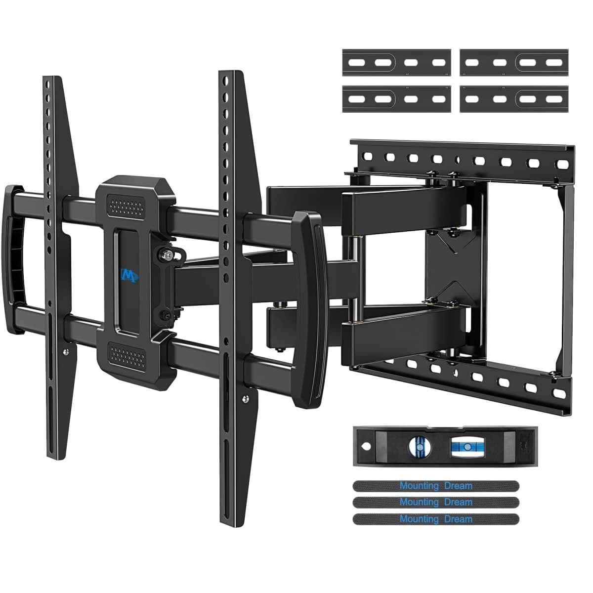 Mounting Dream TV Wall Mounts TV Bracket for Most 42-70 Inch TVs, UL Listed Premium TV Mount Full Motion with Articulating Arms, Max VESA 600x400mm and 100LBS, Fits 16", 18", 24" Studs, MD2296-24K — image 1