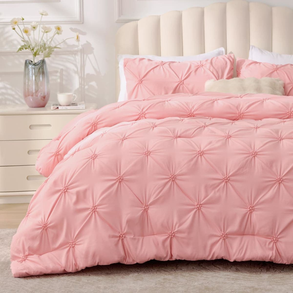 BEDELITE Pink King Comforter Set Pink,Fluffy & Soft Comforter — image 1