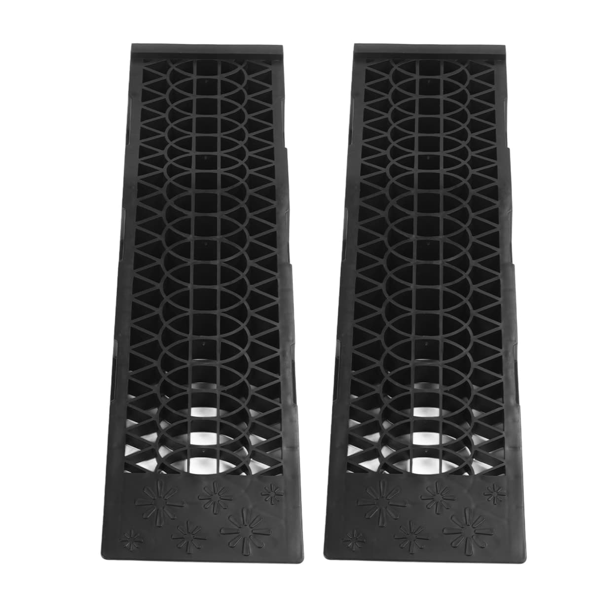 KIMISS 2pcs 4,400lbs Capacity LowCar Ramps Plastic Automotive Ramp for Oil Change Maintenance, Black — image 1