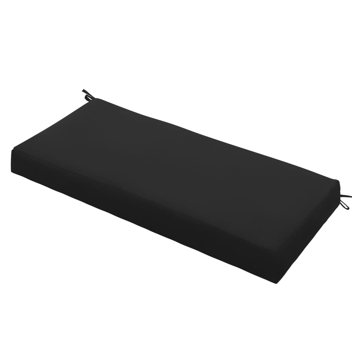 Ottowood Outdoor Bench Cushion Waterproof 45"x18" – Fade-Resistant Patio Furniture Cushion with Ties for Porch Swing, Loveseat, or Indoor Bench Replacement, Black — image 1